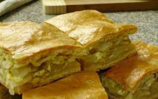 Рыбный пирог с капустой