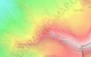 Карты кавказа с высотами над уровнем моря